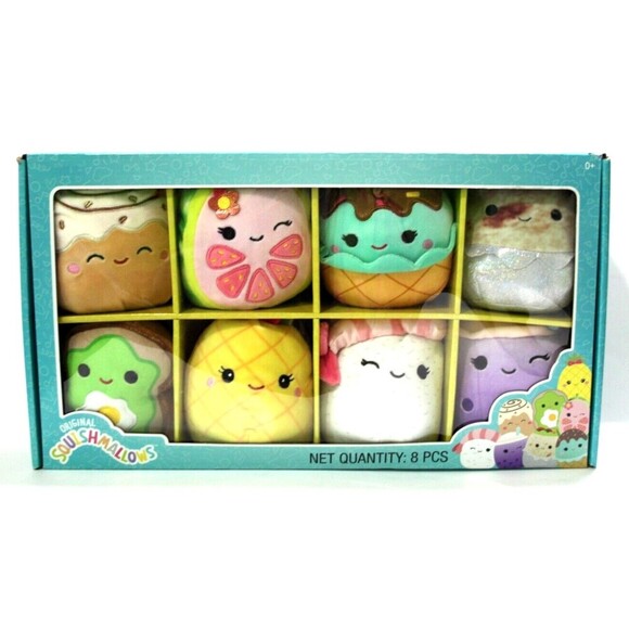Kellytoy Official Food Squishmallows Lena Maui Keina Maya Chanel Set 85 - Inch